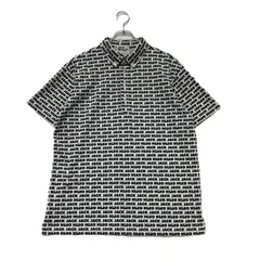 中古 メンズ ジャックバニー Jack Bunny!! 半袖ポロシャツ 6(LL) 白 ホワイト ボタンダウン ロゴ総柄