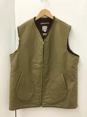 リアルマッコイズ　ベスト　セーター　42　カーキ　ウール100 リアルマッコイズ ベスト セーター 42 カーキ ウール100