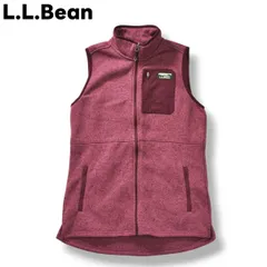【美品】 エルエルビーン L.L.Bean ベターセーター ニット タイプ フリース ベスト ジップアップ ジャンパー S ボルドー アウトドア カジュアル ウェア タウンユース レジャー レディース ♪