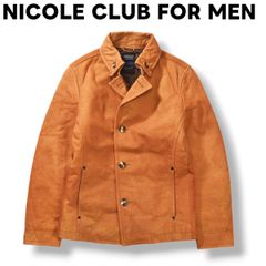 NICOLE CLUB FOR MEN レザージャケット ブラウン サイズS - メルカリ