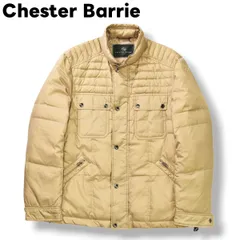 【極暖】 チェスターバリー Chester Barrie キルティング ダウン ジャケット ウィンドブレーカー ブルゾン ジャンパー ジップアップ M ベージュ ブリティッシュ カジュアル ウェア メンズ