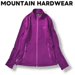 マウンテンハードウェア MOUNTAIN HARDWEAR フリース ジャケット ジップアップ ロゴ入り M パープル アウトドア カジュアル ウェア タウンユース レジャー ウィメンズ レディース ♪