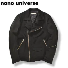 nano&co ナノユニバース ブラックレザージャケット NANO universe（ナノ・ユニバース） レザージャケット M ブラック