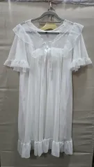 白レイ ロング ONE PIECE パジャマ 95