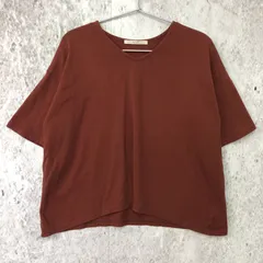 e.r.g* イーアールジー Vネック ワイド Tシャツ テラコッタ Mサイズ □〇のサムネイル