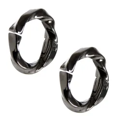 [SEIYA INTERNATIONAL] イヤリング メンズ フェイクピアス イヤーカフ ツイストフープ 両耳 2個セット