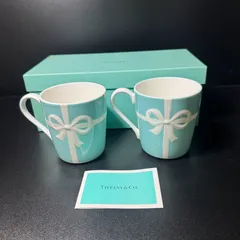 ティファニー 　  ブルーリボンボックスペアマグカップ B25120458