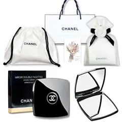 新品 【国内正規品・セット品】シャネル CHANEL ミラー ダブル コンパクトミラー 鏡 ミロワール ドゥーブル ファセット ポーチ 巾着袋 ギフト ギフトセット お返し 誕生日 プレゼント クリスマス【ショッパー・メッセージカード付き】