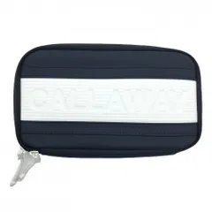 【美品】キャロウェイ ポーチ ネイビー×白 内ポケット ゴルフ Callaway