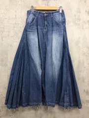 Cotopone コトポーネ CP18-a094 デニムサイドフレアマキシ スカート sizeF/青 ■■ レディース