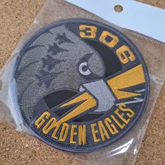 航空自衛隊 小松基地 306SQ F-15 イーグル 部隊パッチ ベルクロ付 No.010 　刺繍 ワッペン 未使用 送料無料のサムネイル