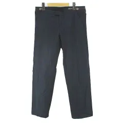 ニールバレット Neil Barrett ロングパンツ スラックス ジップフライ 46 紺系 ネイビー イタリア製 ストレッチ 無地のサムネイル