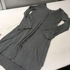 送料無料★UNIQLO ユニクロ★ロングニットワンピース　長袖ワンピース★グレー★レディースMサイズ#51214sjj24