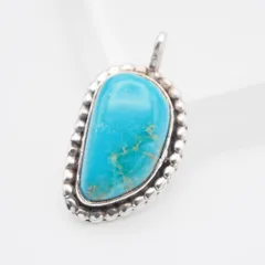 L331 ターコイズ トルコ石 ペンダント トップ デザイン シルバー チャーム ヘッド ヴィンテージ 12月誕生石