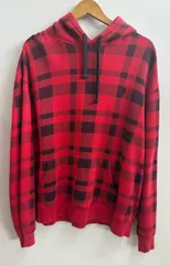 【中古品】POLO RALPHLAUREN ポロラルフローレン パーカー 71063493001 XXL 赤 チェック (2512194)