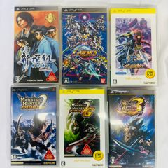 S [중고] PSP 플레이 스테이션 휴대용 게임 소프트웨어 6 개 세트 건담 BASARA 몬한 신센구미