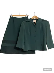 RE340 Sybillaシビラ セットアップ　七分袖ブラウス&膝丈スカート　グリーン　レディース　サイズM