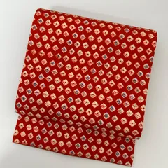 名古屋帯 総絞り 可愛い絞り染め 九寸 正絹 着物 MA-2668