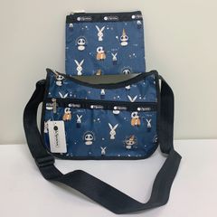 レスポートサック ミッフィー 花柄 ネイビー ショルダーバック ポーチ