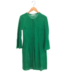 mina perhonen ミナペルホネン ロングカーディガン サイズ:38 シルク×リネン/フレアスリーブ    グリーン レディース / 240001178410