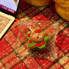 BLACKPEARLSTUDIO　ブラックパールスタジオ　水感　くま花グリーン　スクイーズ　とろんスクイーズ　にぎにぎ　一つ　みずみずしい　チャーム　飾り