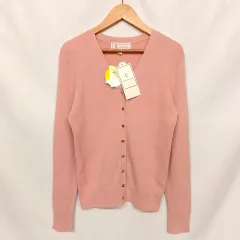 【新品・タグ付き】ROPE'PICNIC ロペピクニック ランダムリブニットカーディガン ピンク 38(M相当) ○◇