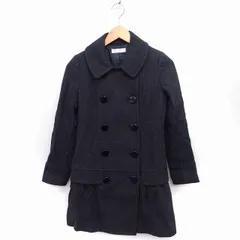 レッセパッセ LAISSE PASSE ステンカラー コート アウター ミドル丈 ダブル カシミヤ混 ウール 36 チャコールグレー /FT43のサムネイル