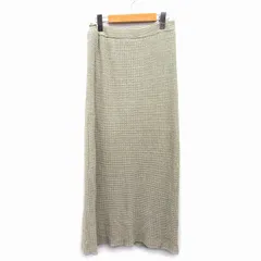 フリークスストア FREAKS STORE ニット スカート Aライン ロング アンクル丈 総柄 綿混 F グレー 灰 /HT1