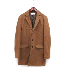 グローバルワーク GLOBAL WORK チェスター コート アウター ミドル ウール混 スリット シンプル L 茶 ブラウン /NT23