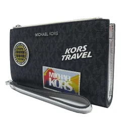【新品】マイケルコース 35R5STVW3B 財布 長財布 MICHAEL KORS JET SET TRAVEL MKシグネチャー スマートフォンウォレット アウトレット レディース