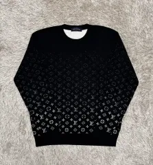 新品 ルイヴィトン モノグラム グラデーション ニット ブラック