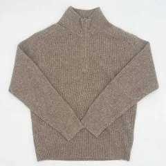 UNIQLO　ユニクロ　スフレヤーンハーフジップセーター　ナチュラル　Mサイズ　◇〇