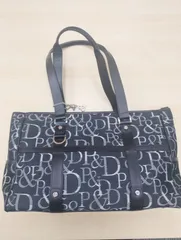 Pinky & Dianne トートバッグ ロゴ レザー キャンバス 黒 グレー P&D