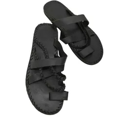 ビームスハート BEAMS HEART 本革 編み込み クロス ストラップ フラット サンダル メンズ  M