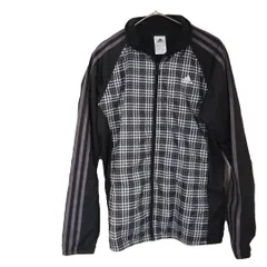 adidas アディダス チェック柄 スポーツ ウインドブレーカー