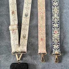 インド刺繍リボン スマホショルダー ショルダーストラップ ショルダーベルト 大人いちご Strawberry