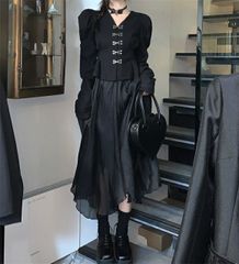 夢展望 ゴシック風レースフリルマーメイドレースアップロング