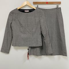 OG33 タグ付き OLD ENGLAND オールドイングランド セットアップ 長袖 膝丈スカート グレンチェック クラシカル 清楚 レディースファッション 38サイズ