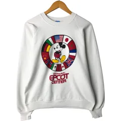 古着 80年代 ディズニー Disney MICKEY MOUSE ミッキーマウス 国旗柄 キャラクタースウェットシャツ トレーナー USA製/eaa598120