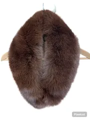 RE340 【美品】SAGA FOX サガフォックス　ファー　ストール　ショール　ブラウン　レディース