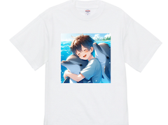 ハイクオリティー Tシャツ 少年 海 イルカ IOD0480255L