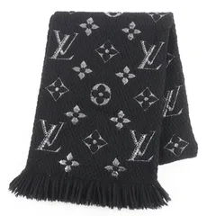 ★エー様専用★美品☆LOUIS VUITTON ルイヴィトン 2017年製 M75833 エシャルプ ロゴマニア シャイン ウール シルク フリンジ付 マフラー ブラック イタリア製 正規品 レディース