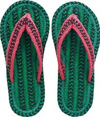 現代百貨 インド綿 コットンサンダル スイカ メンズ GREEN 25-27cm
