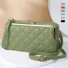 キルティング がま口財布 ポシェット韓国(T)