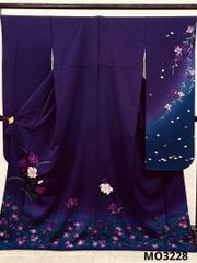 振袖 金彩 手描き 百合 桜 身丈170cm MO3228