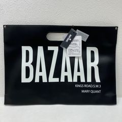 7641 MARY QUANT マリークワント マリクワ ハンドバッグ トートバッグ BAZAAR バザール アイコン ブラック 黒 レディース きれいめ シンプル