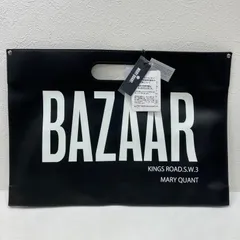 7641　MARY QUANT　マリークワント　マリクワ　ハンドバッグ　トートバッグ　BAZAAR　バザール　アイコン　ブラック　黒　レディース　きれいめ　シンプル