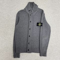 L ストーンアイランド ボタンジップアップ ニットカーディガン