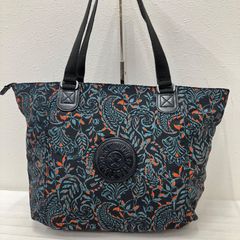 7598 KIPLING キプリング トートバッグ ハンドバッグ ペイズリー ブラック 黒 レディース 軽量 大きめ 大容量 シンプル カジュアル ポケット多数