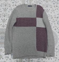 OLZEN グレー パータン ニット 105